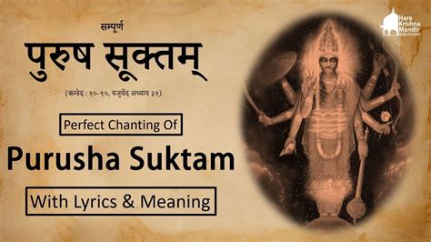 purus sukat|Purusha Suktam in Sanskrit, English with Meaning.